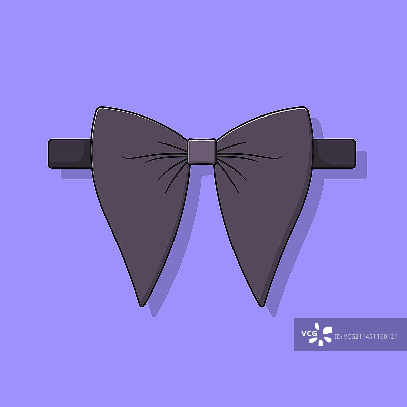 带轮廓的蝴蝶结图标图片素材