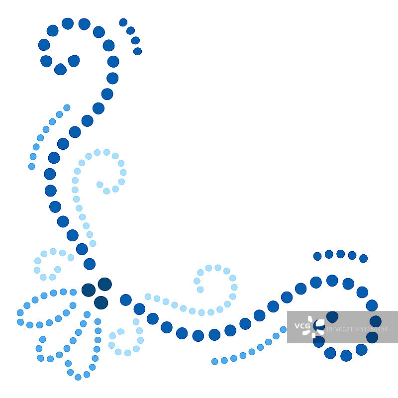 蓝色漩涡装饰点状扁平图案图片素材