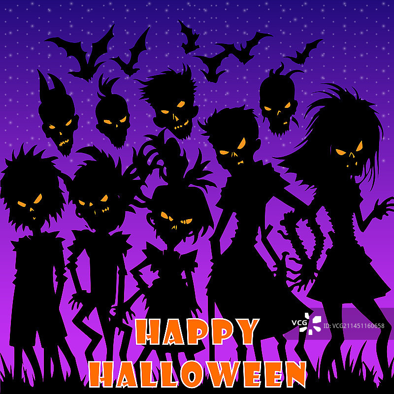 万圣节快乐：僵尸惊悚主题图片素材