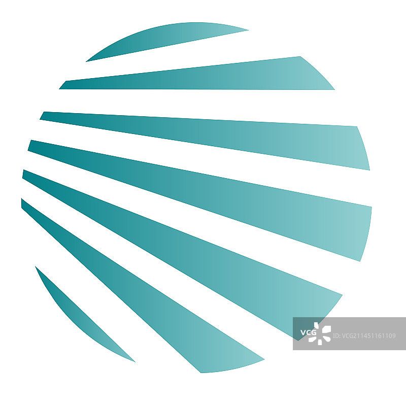 蓝色条纹地球图标图片素材