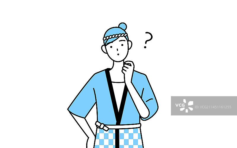 穿着日式夏日祭典和服的女人图片素材