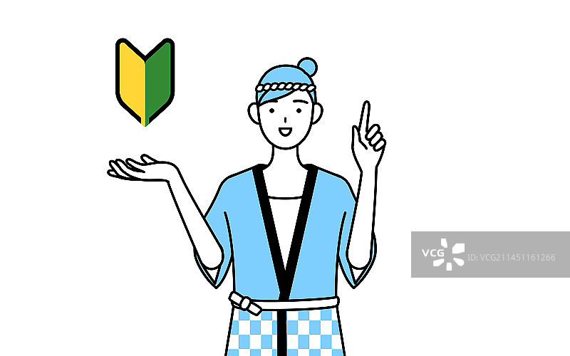 穿着日式夏日祭典和服的女人图片素材