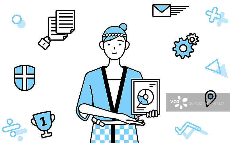 穿着日式外褂的女人照片图片素材