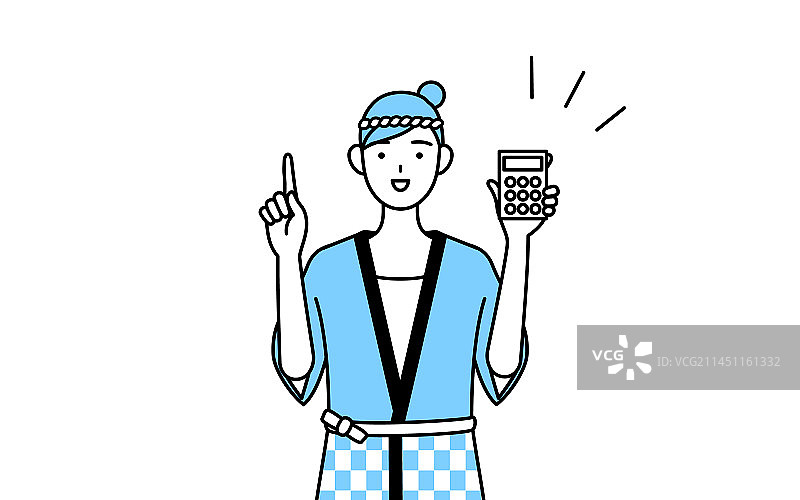 穿着日式夏日祭典和服的女人图片素材