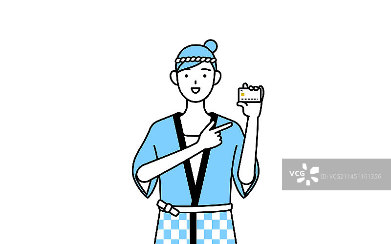 穿着日式夏日祭典和服的女人图片素材