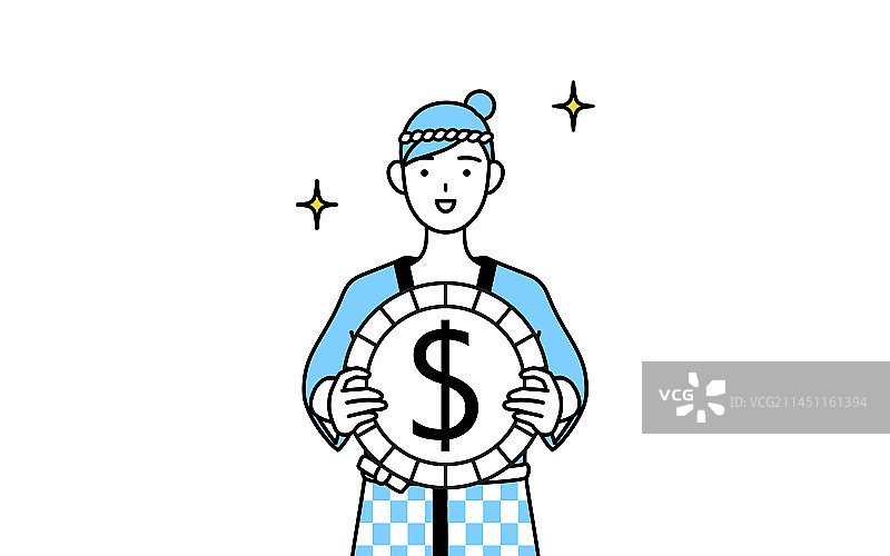 穿着日式夏日祭典和服的女人图片素材