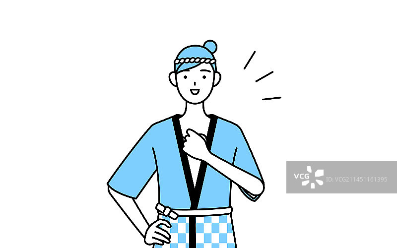 穿着日式夏日祭典和服的女人图片素材