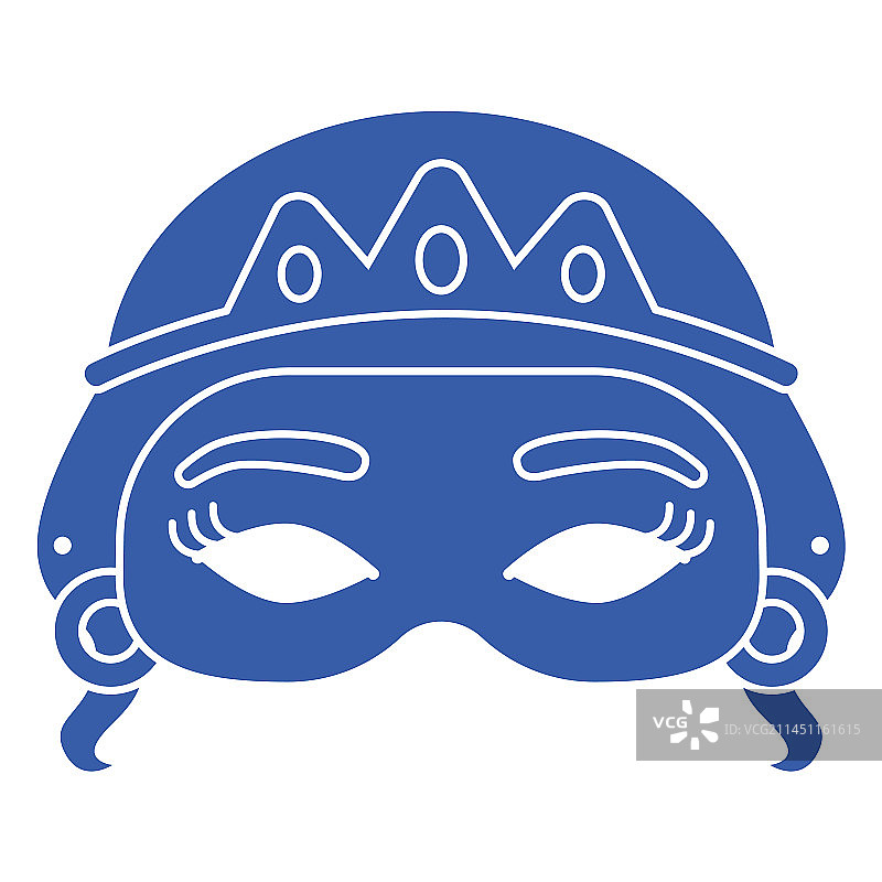 蓝色女性狂欢节面具图片素材