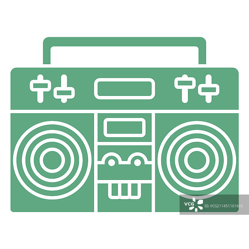 绿色卡带式音响图片素材