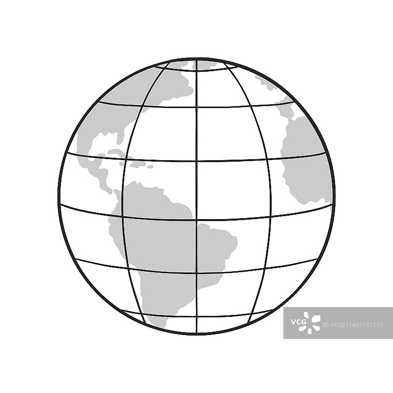 地球地图轮廓图标图片素材