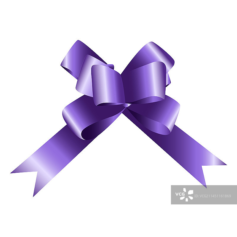 紫色礼物蝴蝶结图片素材