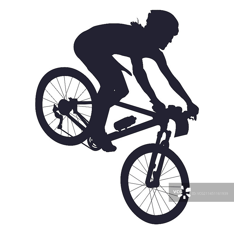 BMX自行车运动剪影图片素材