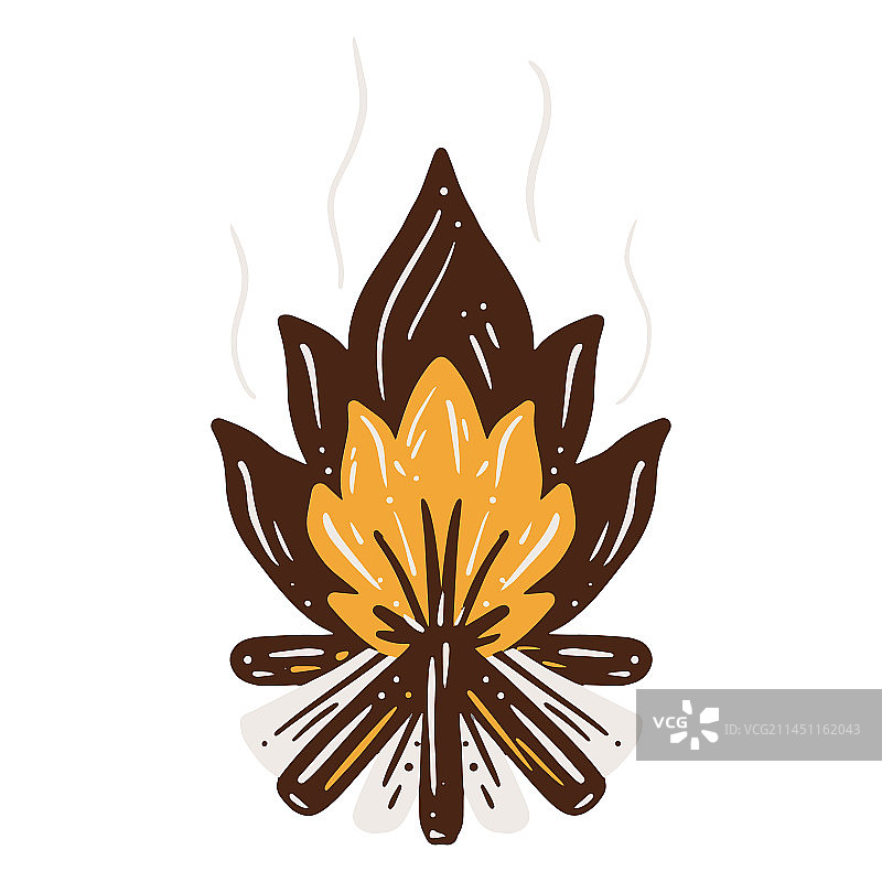 篝火手绘元素图片素材