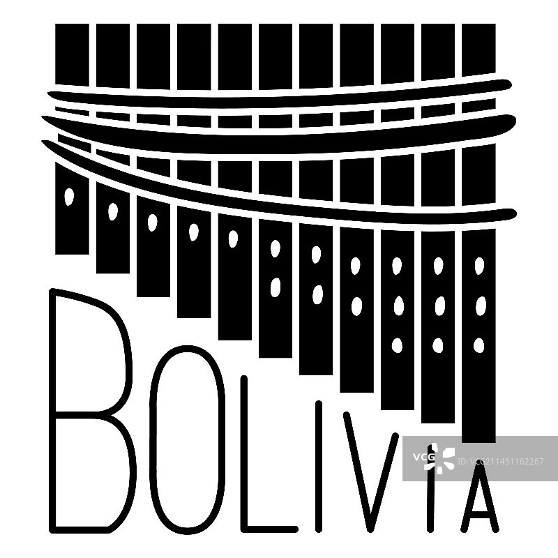 玻利维亚排箫剪影图片素材