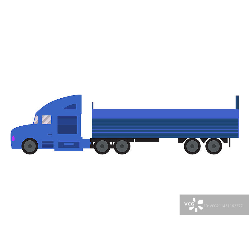 蓝色卡车物流货运图片素材