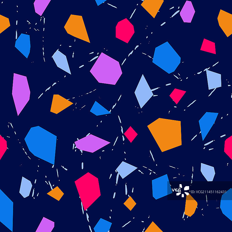 深色背景上的水磨石马赛克图案图片素材