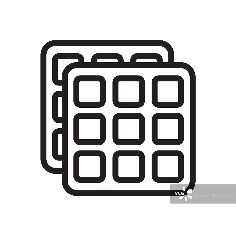 比利时华夫饼图标华夫饼干logo图片素材