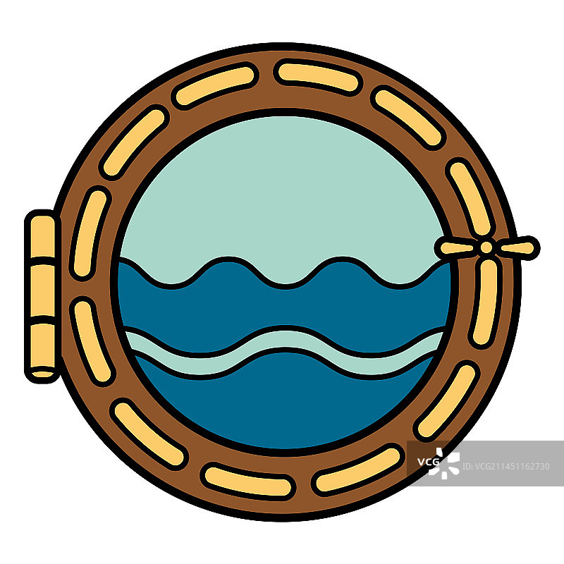 船窗外的海景图片素材