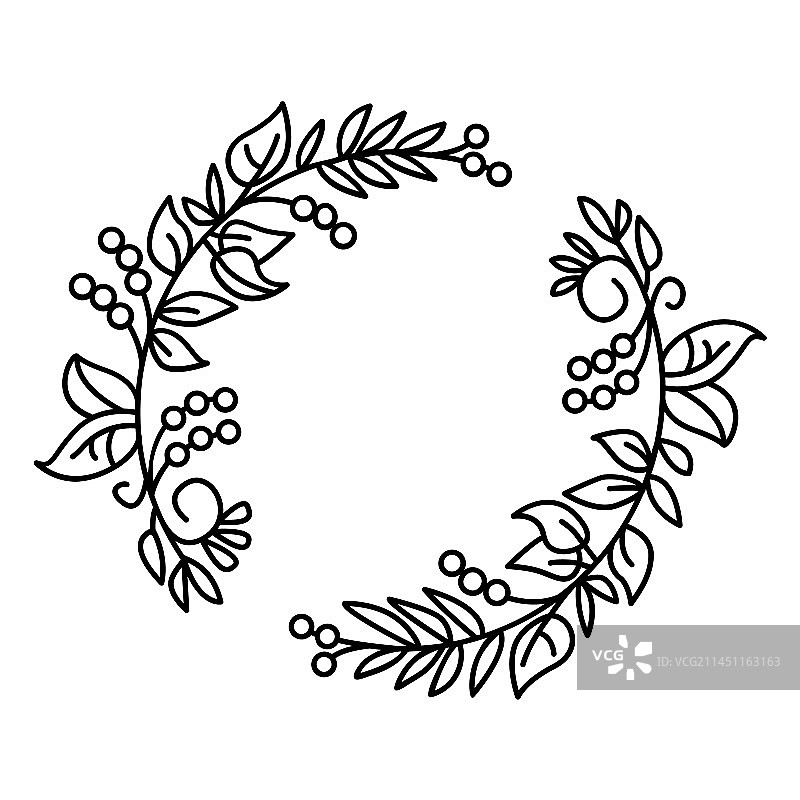 植物花环乙烯装饰图片素材