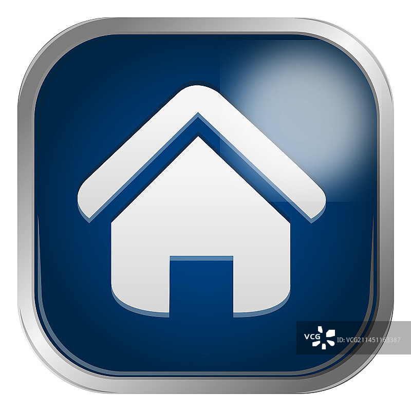 蓝色房子图标图片素材