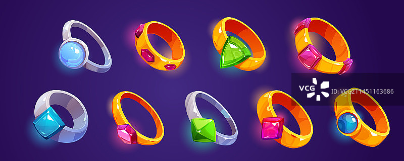 卡通戒指合集图片素材