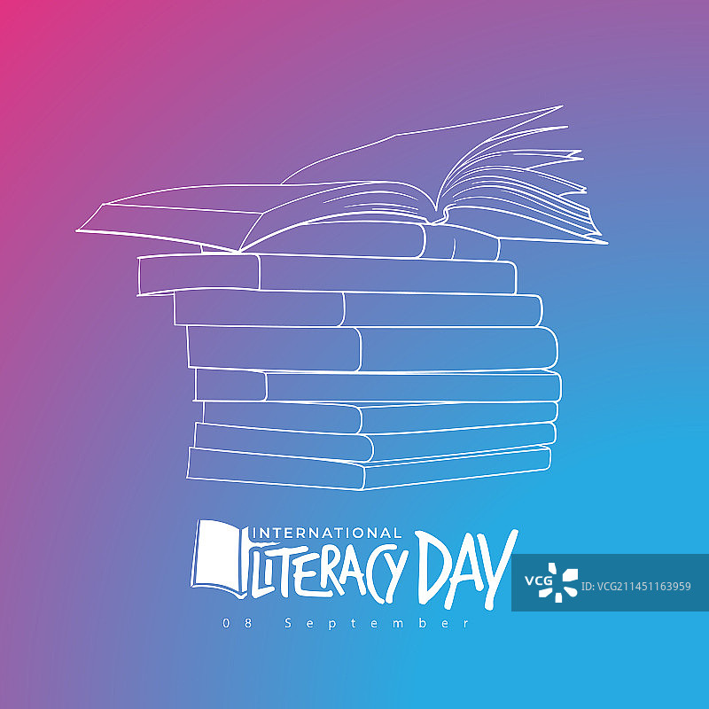 国际书籍设计线性艺术图片素材