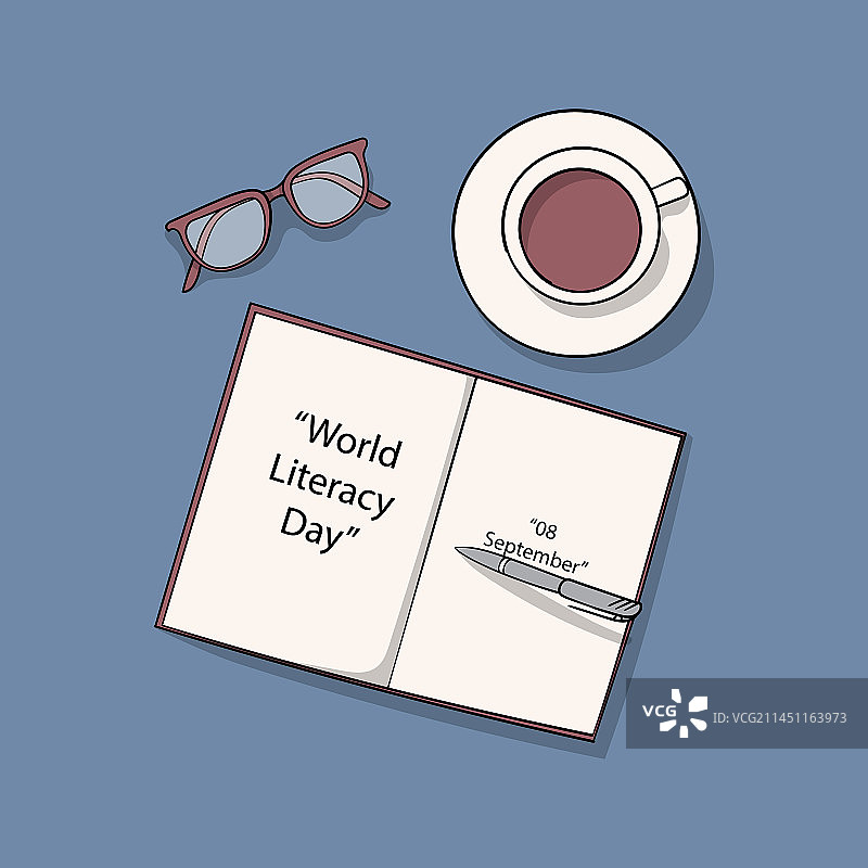 世界读书日书本笔眼镜咖啡模板图片素材