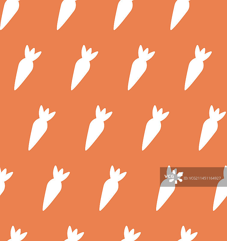 白色胡萝卜剪影无缝图案图片素材