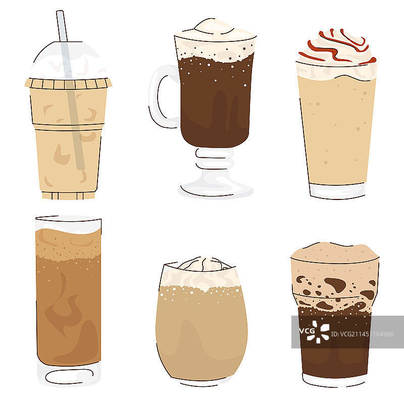 冷热咖啡饮品图片素材