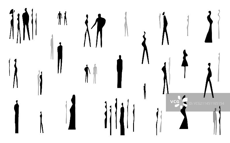 涂鸦风格人群设计元素图片素材