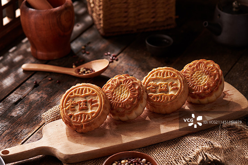 月饼与中式美食图片素材