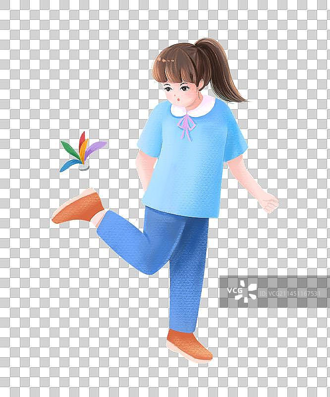 踢键子图片素材