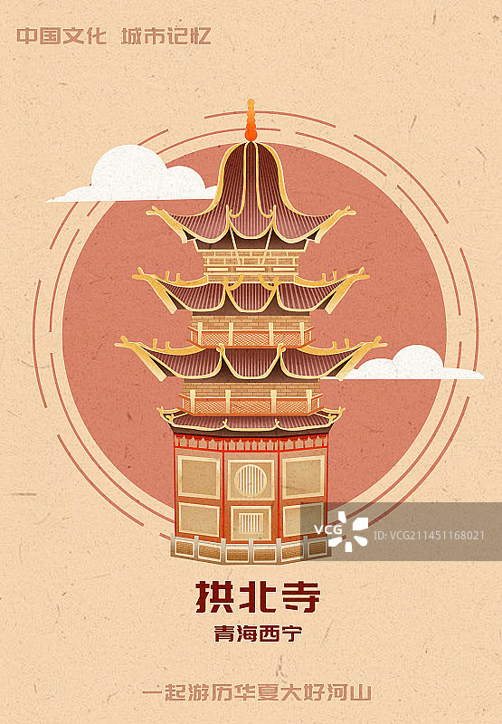 青海西宁旅游景点拱北寺图片素材