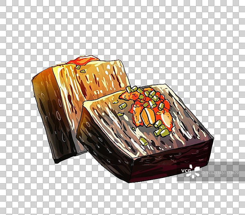 长沙臭豆腐美食插画元素图片素材