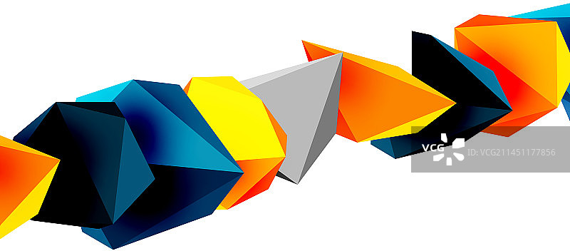 3d低多边形三角形设计元素图片素材