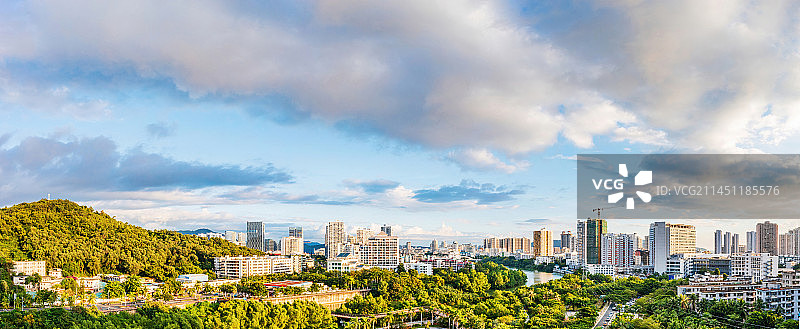 海南省三亚市天涯区金鸡岭桥头公园航拍图片素材
