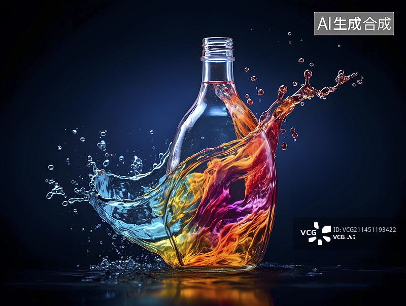 【AI数字艺术】饮料广告背景图片素材