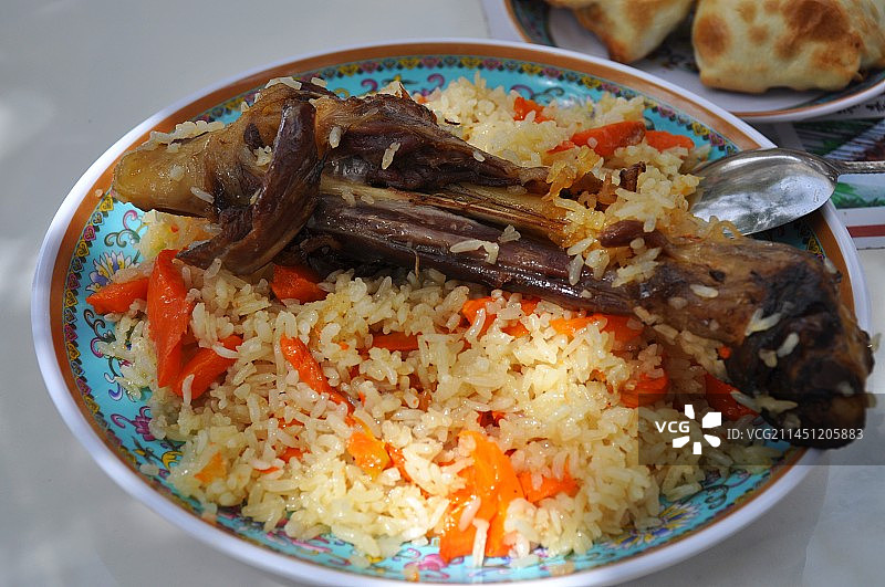 新疆羊肉抓饭图片素材