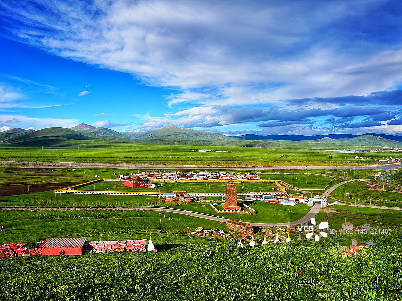 川西金马草原风光图片素材