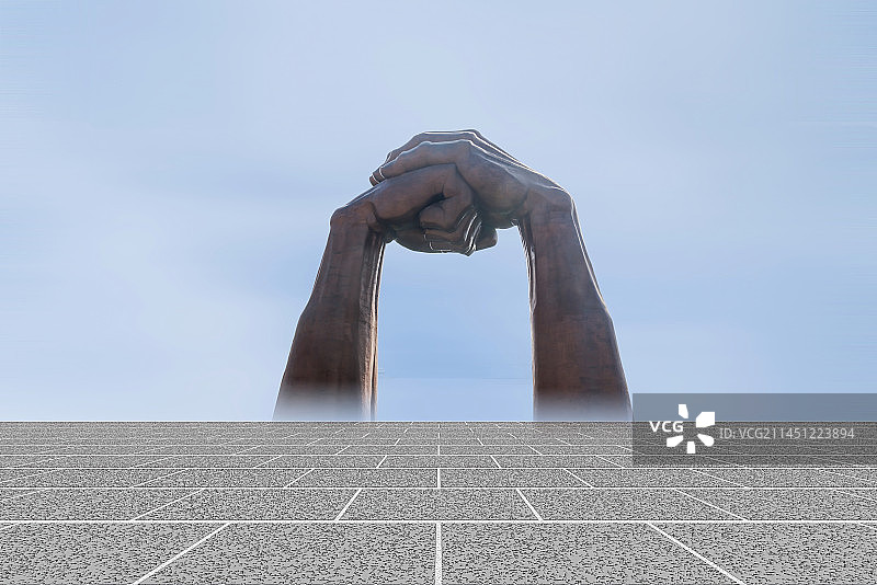 雕塑，抱拳，中国传统文化图片素材