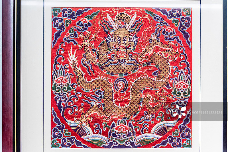 南京云锦博物馆龙纹云锦图片素材