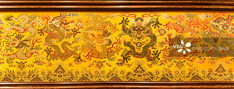 南京云锦九龙图图片素材