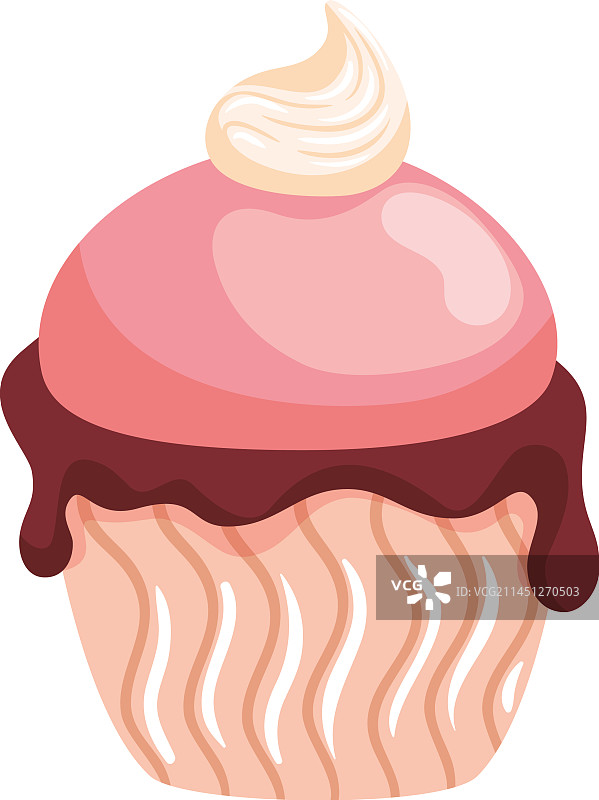 白色背景纸杯蛋糕甜点图标图片素材
