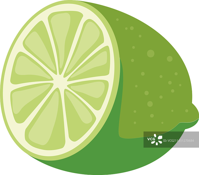 半个柠檬水果独立图标样式图片素材