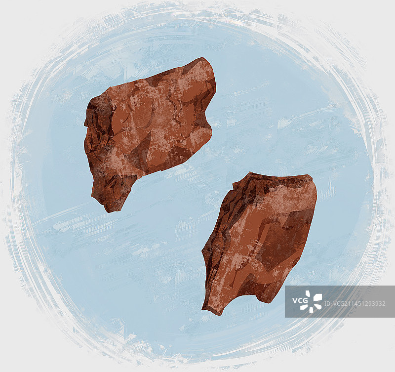 中药材赭石插画图片素材