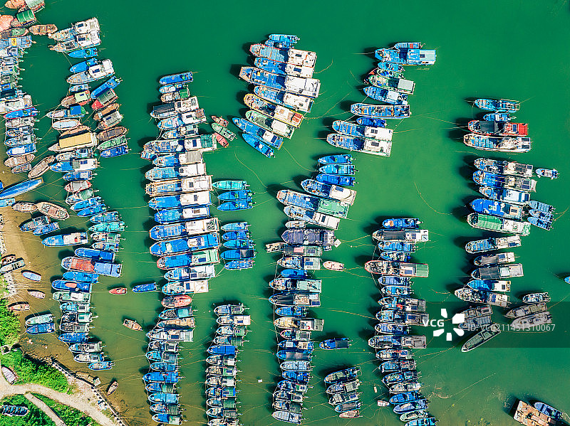 江门川山群岛上川岛沙堤渔港航拍图片素材