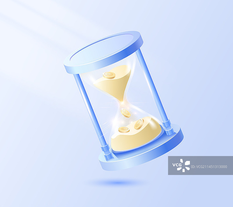 3D立体沙漏倒计时图片素材