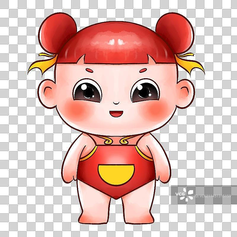 年俗娃娃卡通立体人物形象图片素材