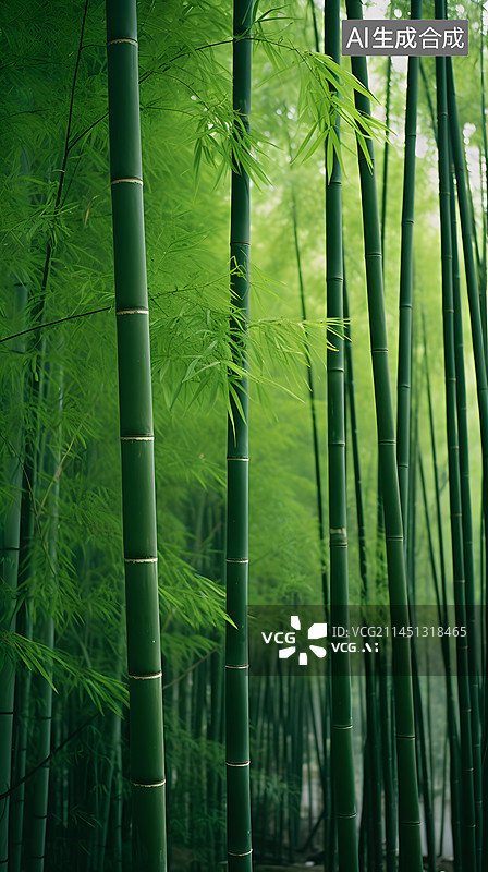 【AI数字艺术】竹林图片素材