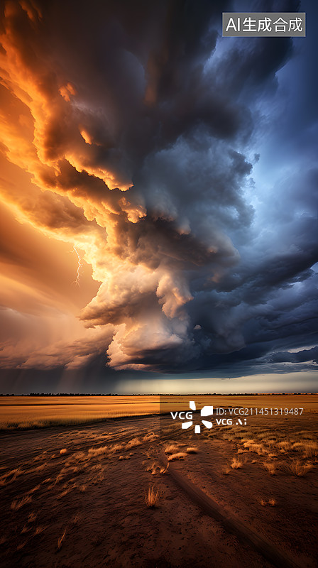 【AI数字艺术】暴风雨台风和龙卷风图片素材